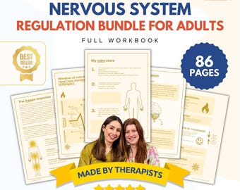Nervous System Regulation Workbook | Polyvagal Theory Prefrontal Cortex Trauma Therapy Autonomic Nervous System Therapy Tools Psychology