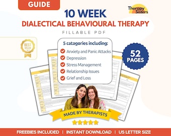 10 Week DBT Session Plans | Dialectical Behavioural Therapy Progress Notes Therapy Cheat Sheet Therapy ACT Counselor Questions Smart Goals