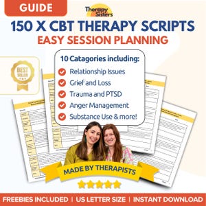Sessiescripts CGT-therapie | Therapienotitie Zin Starters Therapie-interventiebegeleider Cheatsheet SOAP Notitiesjabloon SMART Social Work