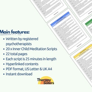 mindfulness, guided meditation scripts, inner child work, mindfulness scripts, meditation scripts, therapy worksheets, yoga scripts, inner child healing, meditation pdf, therapy tools, therapy worksheets, therapy cheat sheets, psychology tools