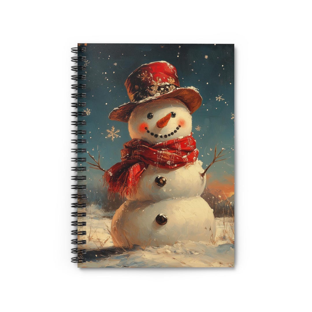 Snow Notebooks A Winter Friend Spiral Notebook - Etsy