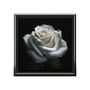 White Rose Bloom Keepsake Box