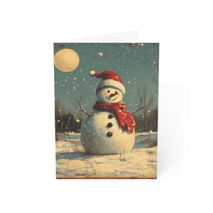 Tarjeta de felicitación de un amigo nevado (en blanco por dentro)