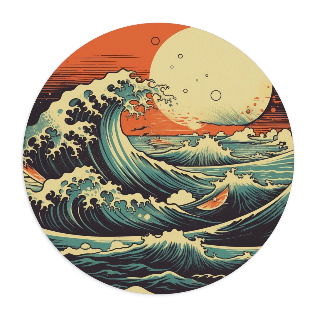 Sunset Surf Mouse Pad Etsy