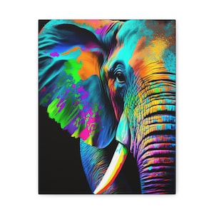 Pop Art Elephant Canvas Print