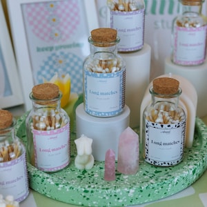 Long matches in a bottle decorative perfect gift for self care love