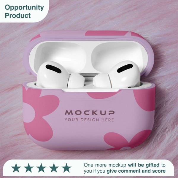 Apple AirPods Pro Mockup Apple AirPods Pro Case Mockup Apple AirPods Pro Shield Mockup 2nd Gen Airpods Case Mockup Editable Airpods Case