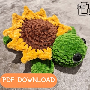 Sunflower Turtle crochet pattern