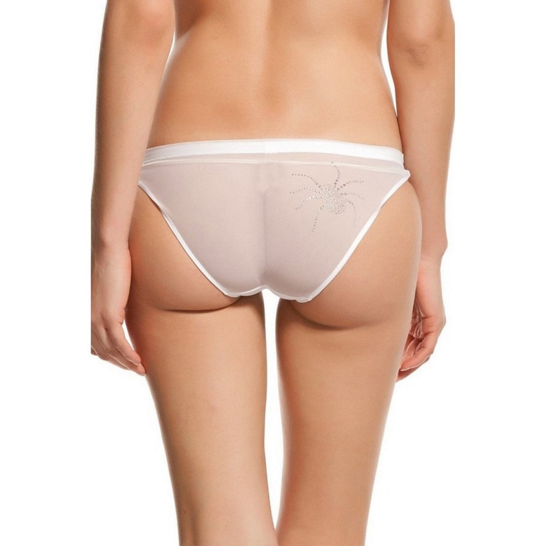 Transparent Panties, See Through Panties, Sexy Bikini for Women Underwear Sheer Brief With Stone