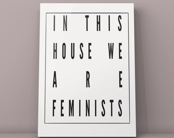 FEMINIST printable word art, digital download, digital poster