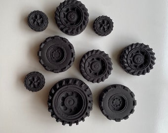 Adornos para tartas con ruedas de fondant
