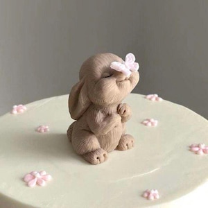 Fondant Hase Cake Topper: Kaninchen Dekoration