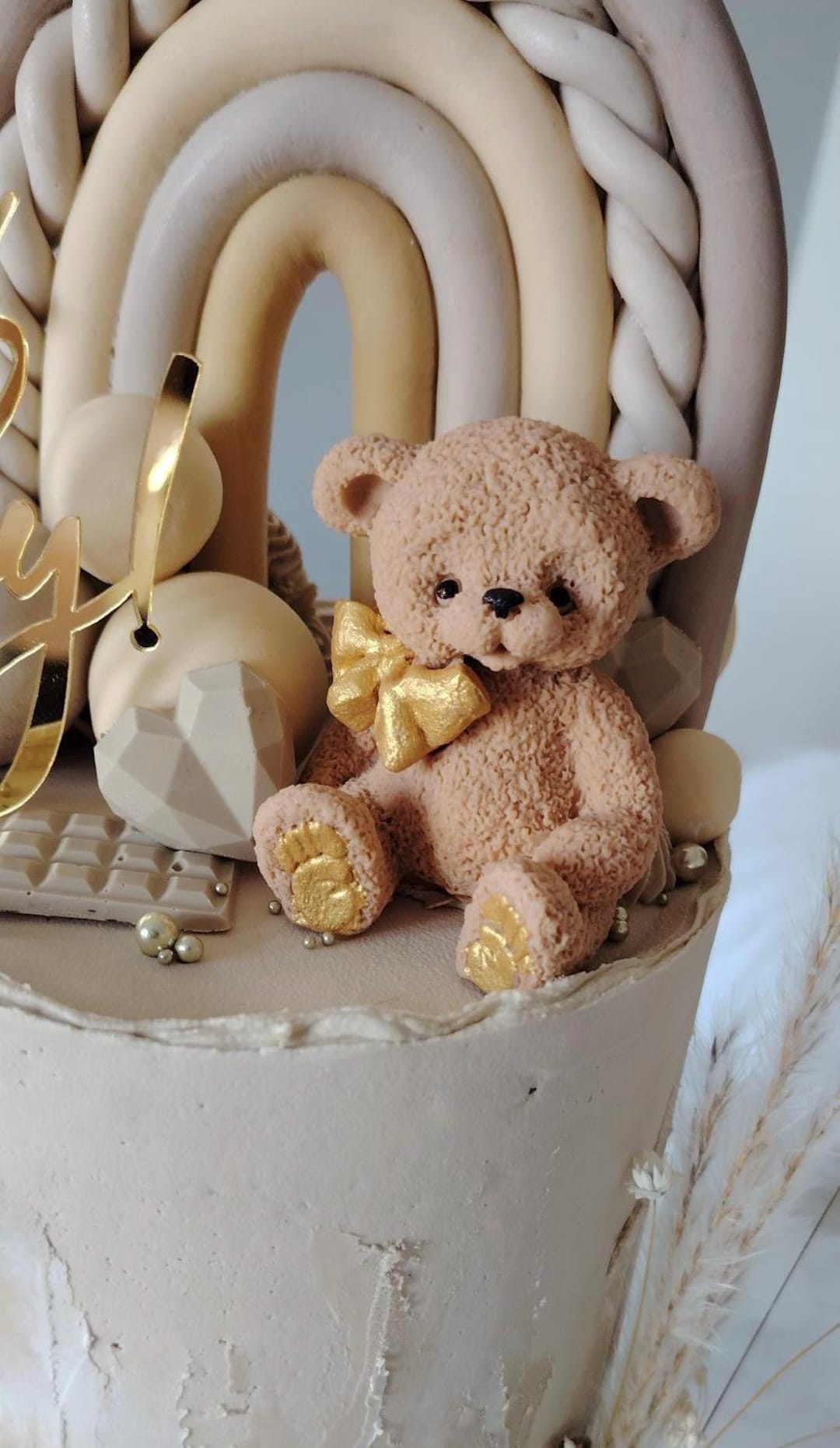 Fondant Teddy Bear Cake Topper - Etsy
