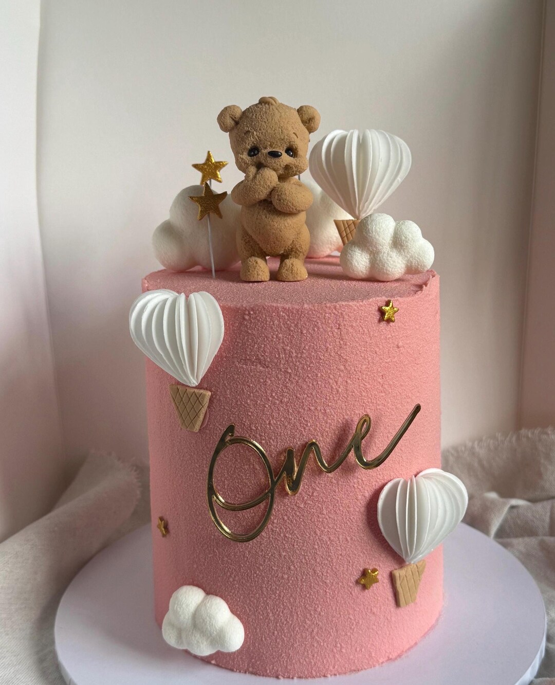 Fondant Teddy Bear Cake Topper - Etsy UK