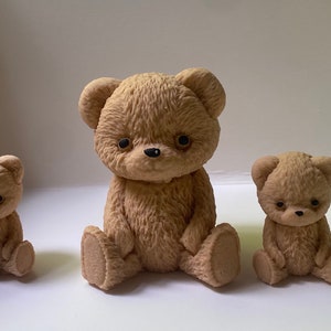 Set di decorazioni per torte a forma di orsacchiotto in pasta di zucchero, decorazioni per torte a forma di orso, decorazioni per torte a forma di orsacchiotto
