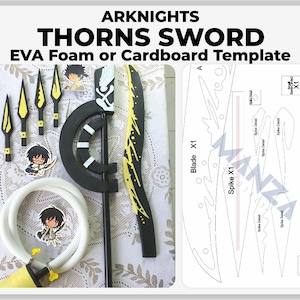 Thorns Sword - Arknights Cosplay Prop - Digital Template Pattern