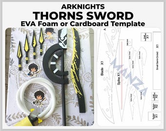 Thorns Sword - Arknights Cosplay Prop - Digital Template Pattern