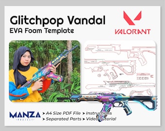 Glitchpop Vandal - Valorant Cosplay Prop - Digitales Template Pattern