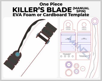 Killer's Blade - One Piece Cosplay Prop - Digital Template Pattern