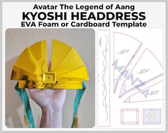 Avatar Kyoshi Headdress - Avatar the Legend of Aang Cosplay Prop - Digital Template Pattern