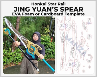 Jing Yuan's Spear - Honkai Star Rail Cosplay Prop - Digital Template Pattern