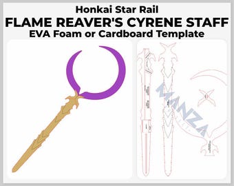 Flame Reaver's Cyrene Staff - Honkai Star Rail Cosplay Prop - Digital Template Pattern