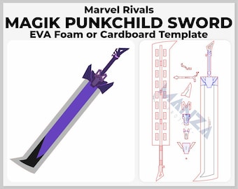 Magik Punkchild Sword - Marvel Rivals Cosplay Prop - Digital Template Pattern