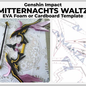Mitternachts Waltz - Genshin Impact Cosplay Prop - Digital Template Pattern