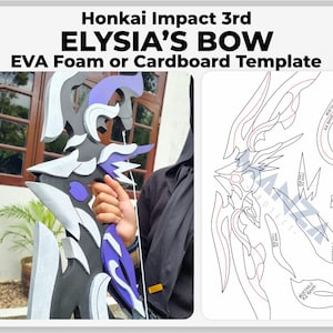 Elysia&#39;s Whisper of The Past Bow - Honkai Impact Cosplay Prop - Digital Template Pattern