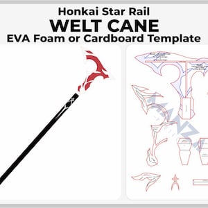 Welt Cane - Honkai Star Rail Cosplay Prop - Digital Template Pattern
