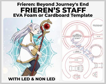 Frieren's Staff (With LED & Non LED) - Frieren: Beyond Journey's End Cosplay Prop - Digital Template Pattern