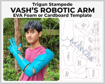 Vash The Stampede Robotic Arm - Vash The Stampede Cosplay Prop - Digital Template Pattern