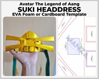 Suki Headdress - Avatar the Legend of Aang Cosplay Prop - Digital Template Pattern