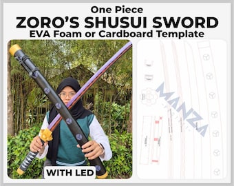 Zoro's Shusui Sword - One Piece Cosplay Prop - Digital Template Pattern