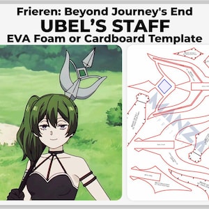 Ubel&#39;s Staff - Frieren: Beyond Journey&#39;s End Cosplay Prop - Digital Template Pattern