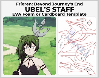 Ubel's Staff - Frieren: Beyond Journey's End Cosplay Prop - Digital Template Pattern