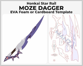 Moze Sword - Honkai Star Rail Cosplay Prop - Digital Template Pattern
