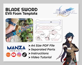 Blade Sword - Honkai Star Rail Cosplay Prop - Digital Template Pattern