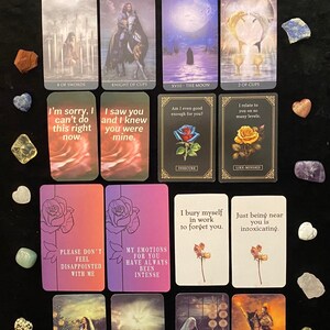 Messages de votre personne/messages d'amour - Pensées + sentiments cachés * Avec interprétations détaillées - Tarot détaillé + lecture de cartes Oracle