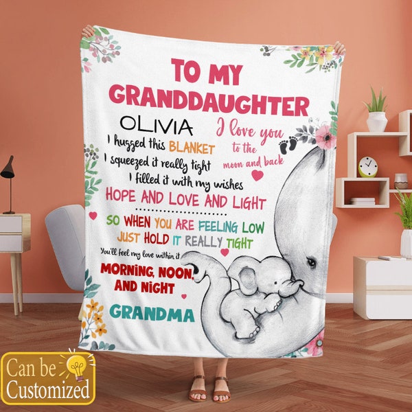 Blanket for Granddaughter From Grandma and Grandpa Etsy