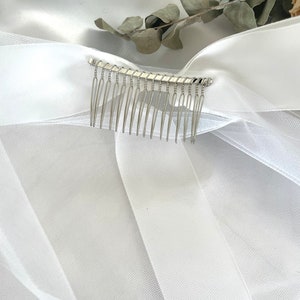 theBRIDESBOXX JGA Schleier Braut Bride Schleier mit Schleife Satin Schleier lang Schleier kurz Junggesellenabschied Bild 6