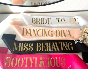 theBRIDESBOXX JGA Sashes Sashes Bride to be Bridesmaids Bachelorette Party Set Stag Night