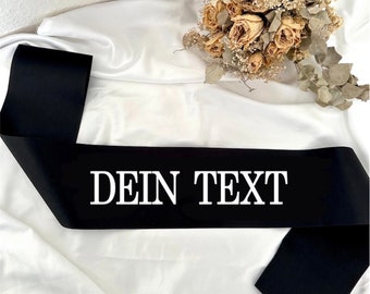 theBRIDESBOXX personalized sashes Bride Bridesmaids JGA gift customized Sash Champagne White Black Rosé