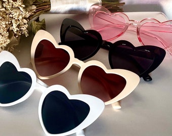 theBRIDESBOXX heart sunglasses JGA personalized bride bridesmaid heart sunglasses