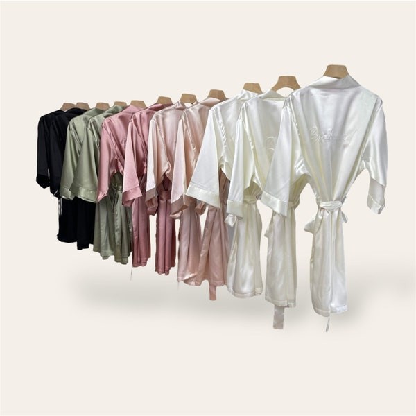 theBRIDESBOXX Kimonos pour mariées, demoiselles d'honneur et demoiselles d'honneur, robe de chambre de mariée, demoiselle d'honneur, robe de préparation