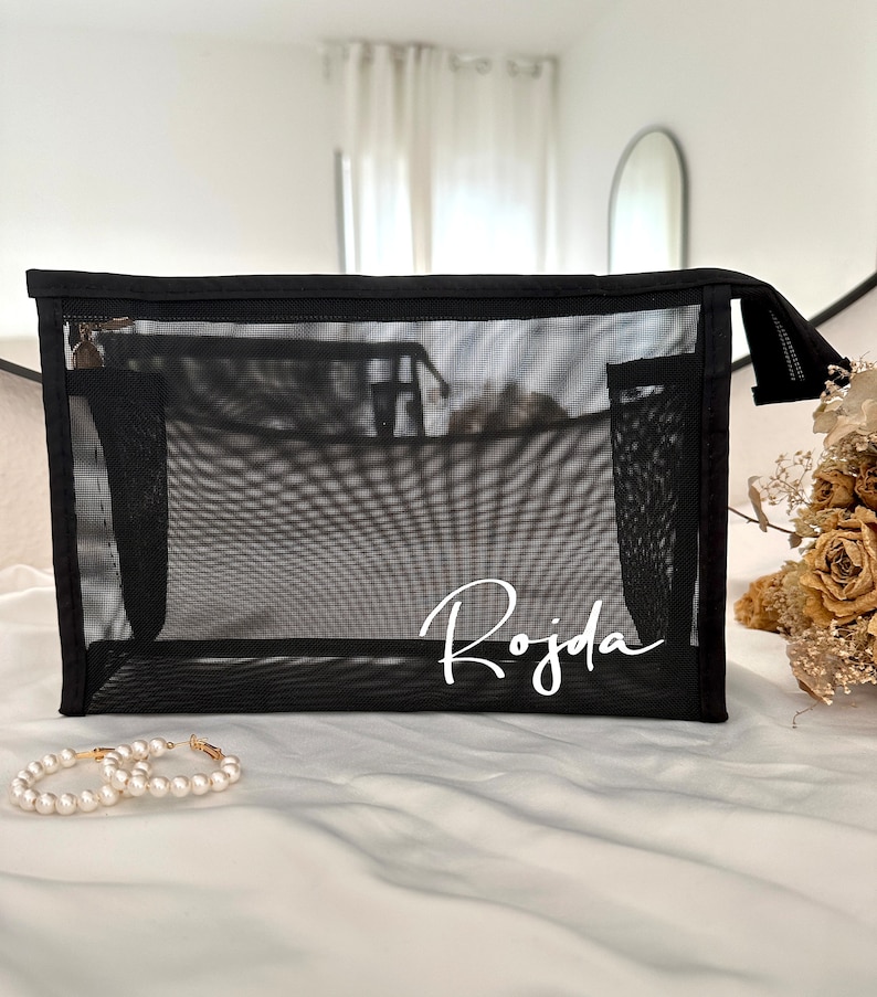 theBRIDESBOXX personalisierte Kosmetiktasche Kosmetikbeutel Kulturbeutel Makeuptasche Geschenk customized Make up bag Bild 1