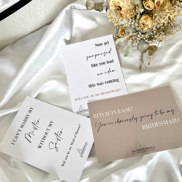 theBRIDESBOXX Postkarte Will you be my Bridesmaid Proposalcard Karte Will you be my Maid of Honour Möchtest du meine Brautjungfer sein JGA