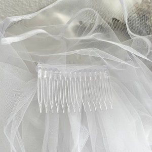 theBRIDESBOXX JGA Schleier Braut Bride Schleier mit Schleife Satin Schleier lang Schleier kurz Junggesellenabschied Bild 3