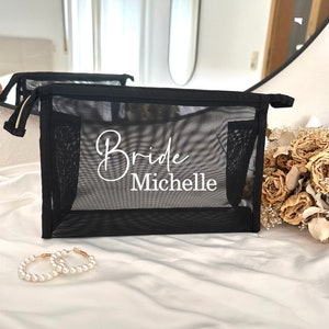 theBRIDESBOXX personalisierte Kosmetiktasche Kosmetikbeutel Kulturbeutel Makeuptasche Geschenk customized Make up bag Style 5