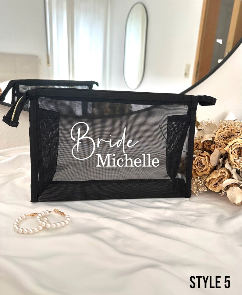 theBRIDESBOXX personalisierte Kosmetiktasche Kosmetikbeutel Kulturbeutel Makeuptasche Geschenk customized Make up bag Style 5